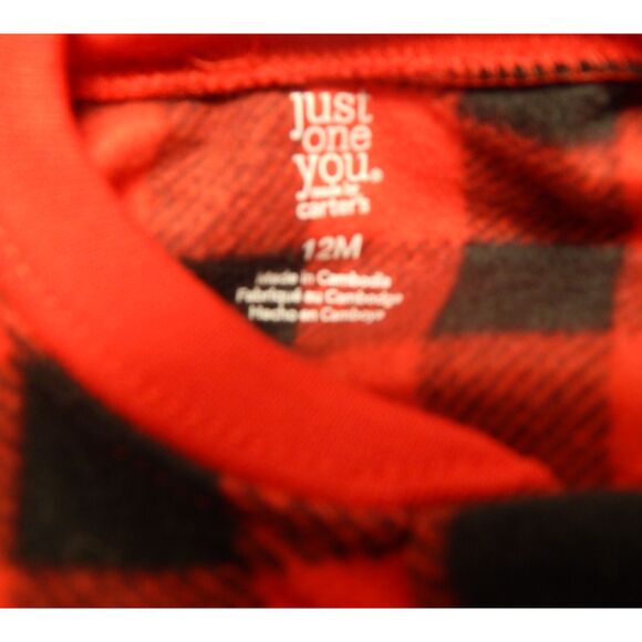 Carter's 12 Months Fleece Footed Pajamas 2pc Bundle Set - Cozy Sleepwear - Picture 5 of 7